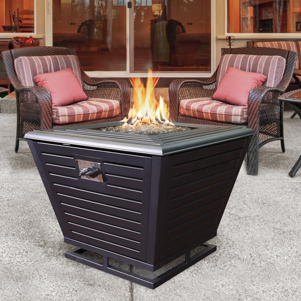 Sunbeam Pyramid Steel Propane/Natural Gas Fire Pit Table Wayfair.ca